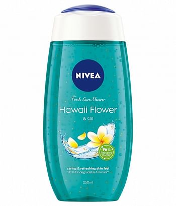 Aanbiedingen Nivea Showergel Hawaii Flower And Oil 250ml - Geldig van 26/12/2021 tot 21/01/2022 bij Drogisterij.net