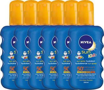 Aanbiedingen Nivea Sun Kids Sun Spray Gekleurd Factorspf50 Voordeelverpakking - Geldig van 26/12/2021 tot 21/01/2022 bij Drogisterij.net