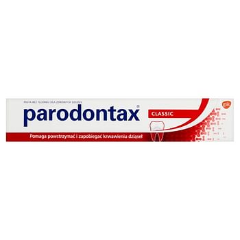 Aanbiedingen Parodontax tandpasta Classic fluoride vrij 75ml 75ml - Geldig van 26/12/2021 tot 21/01/2022 bij Drogisterij.net