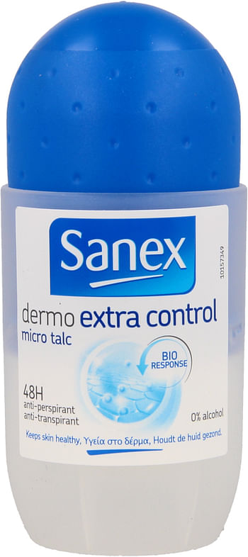 Aanbiedingen Sanex Deodorant Deoroller Dermo Extra Control 50ml - Geldig van 26/12/2021 tot 21/01/2022 bij Drogisterij.net