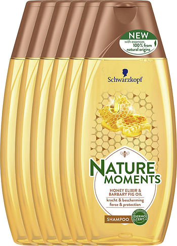 Aanbiedingen Schwarzkopf Nature Moments Honey Elixer Shampoo Voordeelverpakking 6x250ml - Geldig van 26/12/2021 tot 21/01/2022 bij Drogisterij.net