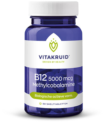 Aanbiedingen Vitakruid B12 Methylcobalamine 5000ug - Geldig van 26/12/2021 tot 21/01/2022 bij Drogisterij.net