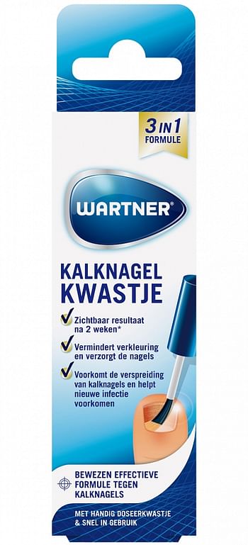 Aanbiedingen Wartner Kalknagelkwastje 5ml - Geldig van 26/12/2021 tot 21/01/2022 bij Drogisterij.net