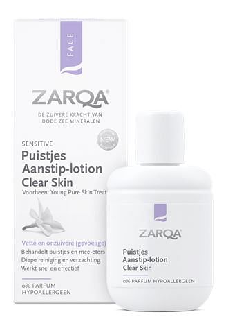 Aanbiedingen Zarqa Clear Skin Puistjes Aanstip-lotion 20ml - Geldig van 26/12/2021 tot 21/01/2022 bij Drogisterij.net