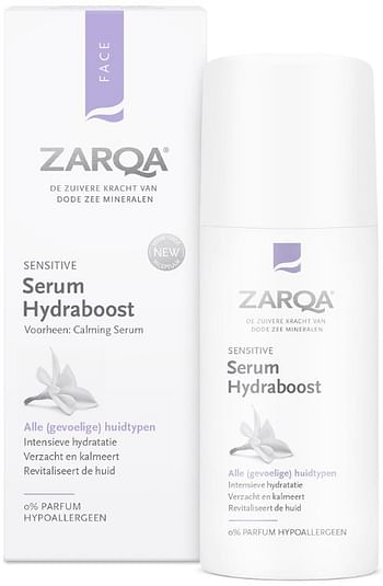 Aanbiedingen Zarqa Skin Calming Serum Hydraboost 50ml - Geldig van 26/12/2021 tot 21/01/2022 bij Drogisterij.net
