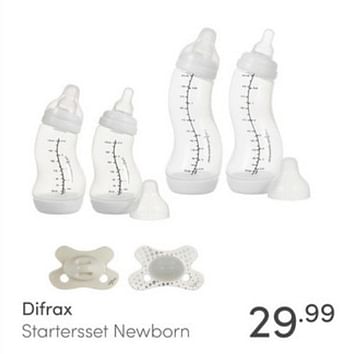 Aanbiedingen Difrax startersset newborn - Difrax - Geldig van 26/12/2021 tot 08/01/2022 bij Baby & Tiener Megastore