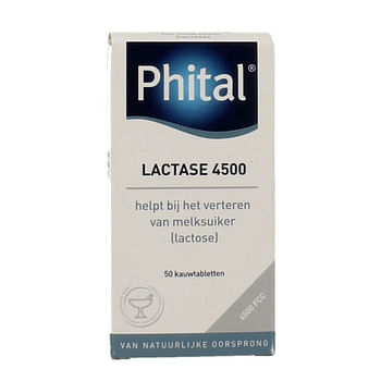 Aanbiedingen Phital Lactase 4500 50 tabletten - Geldig van 03/12/2021 tot 22/01/2022 bij Plein