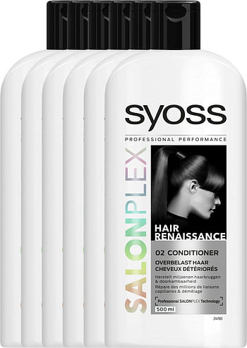 Aanbiedingen Syoss Conditioner Salonplex Voordeelverpakking 6x500ml - Geldig van 03/12/2021 tot 25/12/2021 bij Drogisterij.net