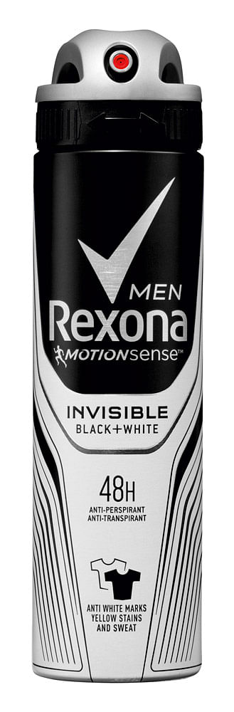 Aanbiedingen Rexona Men Invisible BlackWhite Deodorant Spray 150ml - Geldig van 30/12/2021 tot 21/01/2022 bij Drogisterij.net