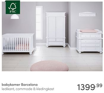 Aanbiedingen Babykamer barcelona - Huismerk - Baby &amp; Tiener Megastore - Geldig van 26/12/2021 tot 08/01/2022 bij Baby & Tiener Megastore