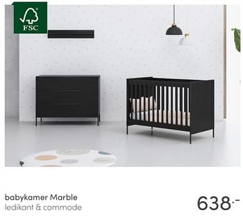 Aanbiedingen Babykamer marble - Huismerk - Baby &amp; Tiener Megastore - Geldig van 26/12/2021 tot 08/01/2022 bij Baby & Tiener Megastore