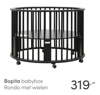 Aanbiedingen Bopita babybox rondo met wielen - Bopita - Geldig van 26/12/2021 tot 08/01/2022 bij Baby & Tiener Megastore