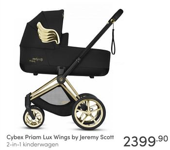 Aanbiedingen Cybex priam lux wings by jeremy scott 2-in-1 kinderwagen - Cybex - Geldig van 26/12/2021 tot 08/01/2022 bij Baby & Tiener Megastore