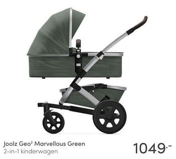 Aanbiedingen Joolz geo2 marvellous green 2-in-1 kinderwagen - Joolz - Geldig van 26/12/2021 tot 08/01/2022 bij Baby & Tiener Megastore