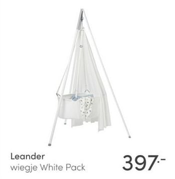 Aanbiedingen Leander wiegje white pack - Leander - Geldig van 26/12/2021 tot 08/01/2022 bij Baby & Tiener Megastore