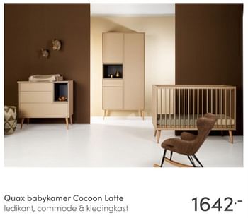 Aanbiedingen Quax babykamer cocoon latte - Quax - Geldig van 26/12/2021 tot 08/01/2022 bij Baby & Tiener Megastore
