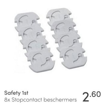 Aanbiedingen Safety 1st 8x stopcontact beschermers - Safety 1st - Geldig van 26/12/2021 tot 08/01/2022 bij Baby & Tiener Megastore