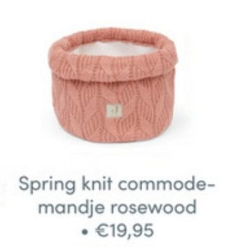 Aanbiedingen Spring knit commodemandje rosewood - Jollein - Geldig van 26/12/2021 tot 08/01/2022 bij Baby & Tiener Megastore