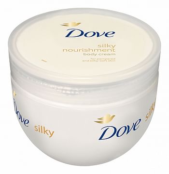 Aanbiedingen Dove Silky Nourishment Body Cream 300ml - Geldig van 31/12/2021 tot 21/01/2022 bij Drogisterij.net