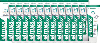 Aanbiedingen Elmex Tandpasta Sensitive Voordeelverpakking 12x75ml - Geldig van 04/12/2021 tot 04/01/2022 bij Drogisterij.net
