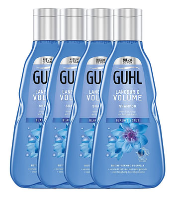 Aanbiedingen Guhl Shampoo Langdurig Volume Voordeelverpakking 4x250ml - Geldig van 04/12/2021 tot 14/01/2022 bij Drogisterij.net