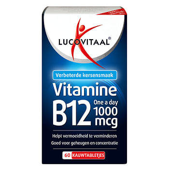Aanbiedingen Lucovitaal Vitamine B12 1000mcg 60 kauwtabletten - Geldig van 05/12/2021 tot 22/01/2022 bij Plein