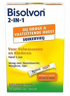 Aanbiedingen Bisolvon 2-1 Suikervrij Sticks - Geldig van 21/05/2021 tot 13/08/2021 bij Drogisterij.net