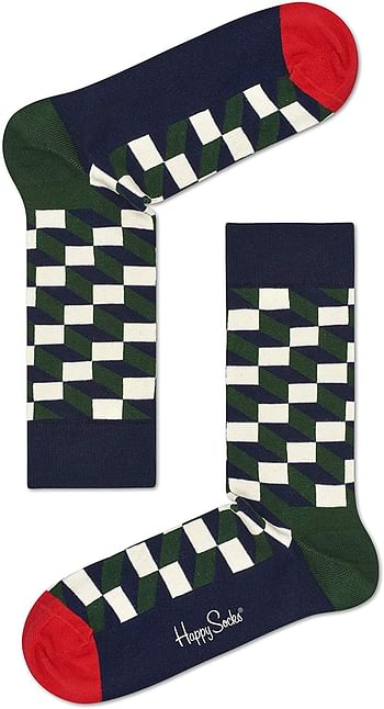 Aanbiedingen Happy Socks Filled Optic Sokken, Groen - Geldig van 20/05/2021 tot 20/05/2021 bij Expo XL