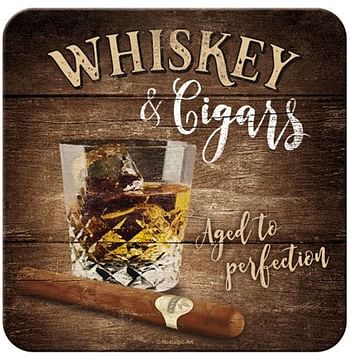 Aanbiedingen Whisky&Cigars - Metalen Onderzetter - Geldig van 21/05/2021 tot 13/08/2021 bij Expo XL