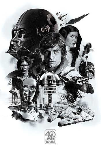 Aanbiedingen Star Wars: 40th Anniversary Montage - Maxi Poster (616) - Geldig van 21/05/2021 tot 26/06/2021 bij Expo XL