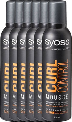 Aanbiedingen Syoss Mousse Curl Control Voordeelverpakking 6x250ml - Geldig van 21/05/2021 tot 30/07/2021 bij Drogisterij.net