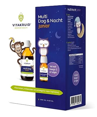 Aanbiedingen Vitakruid Multi Dag En Nacht Junior Duo - Geldig van 21/05/2021 tot 13/08/2021 bij Drogisterij.net
