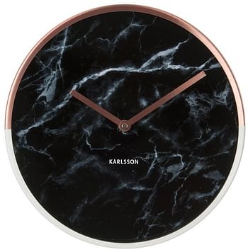 Aanbiedingen Karlsson Marble Delight wandklok - zwart - 30 cm - Geldig van 24/05/2021 tot 13/08/2021 bij Expo XL