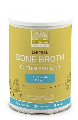 Aanbiedingen Mattisson Chicken Bone Broth Botten Bouillon Kip 400 Gram - Geldig van 29/05/2021 tot 13/08/2021 bij Drogisterij.net