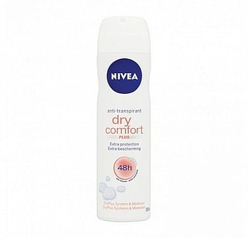 Aanbiedingen Nivea Deospray Dry Comfort Plus 150ml - Geldig van 29/05/2021 tot 13/08/2021 bij Drogisterij.net