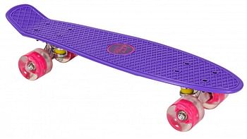 Aanbiedingen AMIGO skateboard met ledverlichting 55,5 cm paars/roze - Geldig van 30/05/2021 tot 16/07/2021 bij Camping Pro