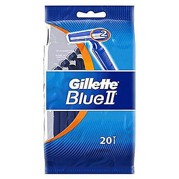 Aanbiedingen 20stuks Gillette Blue II Wegwerpscheermesjes - Geldig van 10/06/2021 tot 13/08/2021 bij Drogisterij.net