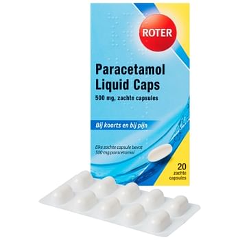 Aanbiedingen Roter paracetamol liquid caps 500 mg - Geldig van 10/06/2021 tot 13/08/2021 bij Drogisterij.net