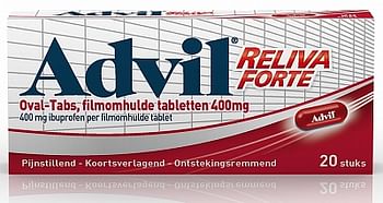 Aanbiedingen Advil Reliva Forte Oval Tabs 400 mg - Geldig van 15/08/2021 tot 03/11/2021 bij Drogisterij.net
