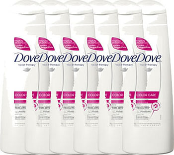 Aanbiedingen Dove Shampoo Color Care Voordeelverpakking 6x250ml - Geldig van 15/08/2021 tot 21/01/2022 bij Drogisterij.net