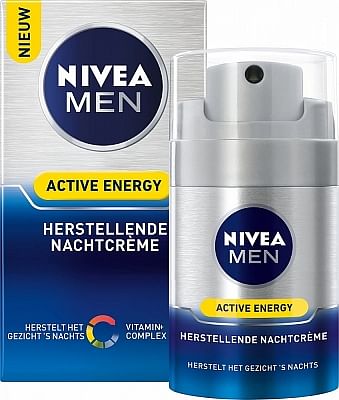 Aanbiedingen Nivea Men Active Energy Nachtcreme 50ml - Geldig van 15/08/2021 tot 02/11/2021 bij Drogisterij.net