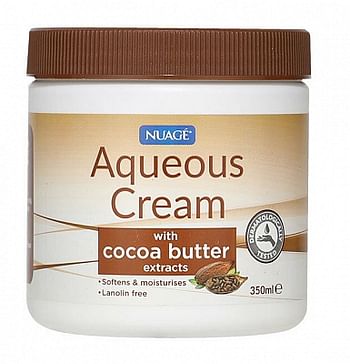 Aanbiedingen Nuage Aqueous Vochtinbrengende Creme Met Cocoa Butter 350ml - Geldig van 15/08/2021 tot 23/10/2021 bij Drogisterij.net