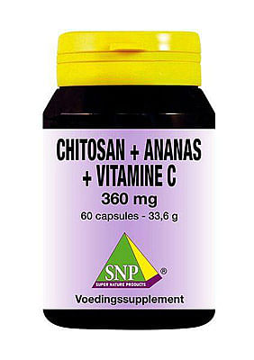 Aanbiedingen Chitosan Ananas Vitamine C 360 Mg Capsules - Geldig van 15/08/2021 tot 14/11/2021 bij Drogisterij.net