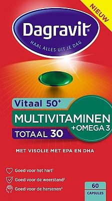 Aanbiedingen Dagravit Totaal 30 Vitaal 50 En Omega Visolie - Geldig van 16/08/2021 tot 21/01/2022 bij Drogisterij.net
