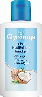 Aanbiedingen Glycerona Hygienische Handgel Kokos 3in1 100ml - Geldig van 16/08/2021 tot 21/01/2022 bij Drogisterij.net
