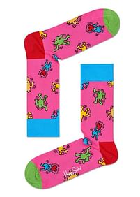 Aanbiedingen Happy Socks x Keith Haring: Dancing, Roze - Happy Socks - Geldig van 16/08/2021 tot 31/01/2022 bij Expo XL