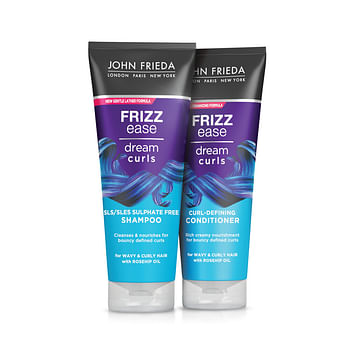 Aanbiedingen John Frieda Frizz Ease Dream Curls Pakket - Geldig van 17/09/2021 tot 21/10/2021 bij Plein