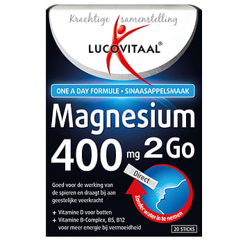 Aanbiedingen 3x Lucovitaal Magnesium 400mg 2Go 20 sachets - Geldig van 17/09/2021 tot 22/01/2022 bij Plein