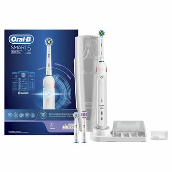 Aanbiedingen 6x Oral-B Elektrische Tandenborstel Cross Action Smart 5000n White 1 Stuks - Geldig van 17/09/2021 tot 31/12/2021 bij Plein