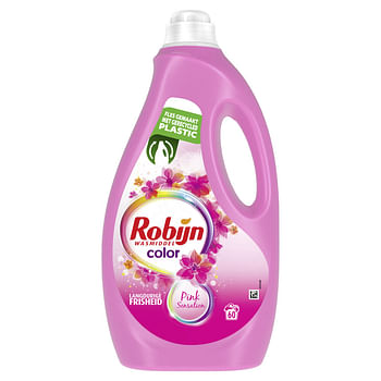 Aanbiedingen Robijn Vloeibaar Wasmiddel Pink Sensation Color 3 liter - Geldig van 17/09/2021 tot 28/09/2021 bij Plein